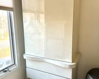 Custom Made Italian Laquer 5 Piece Bedroom Set. 
 ONE OF A KIND!  Tempur-Pedic Mattress and Frame Not For Sale