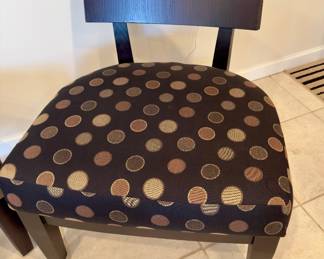Pair of geometric accent chairs