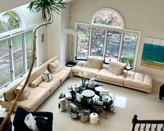 Saporiti Italia Art Deco sectional sofa