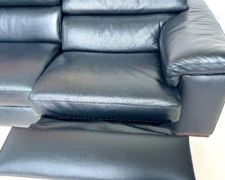 Five piece black Natuzzi, sectional with power, headrest and power recline. 2 sectionals available