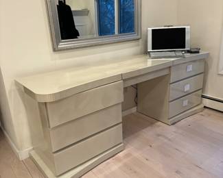 Custom Made Italian Laquer 5 Piece Bedroom Set. 
 ONE OF A KIND!  Tempur-Pedic Mattress and Frame Not For Sale