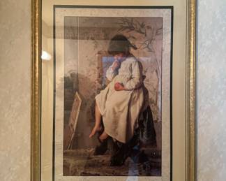 The Little Model Print Framed And Matted