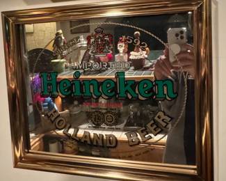 Vintage Heineken Imported Holland Beer Mirror