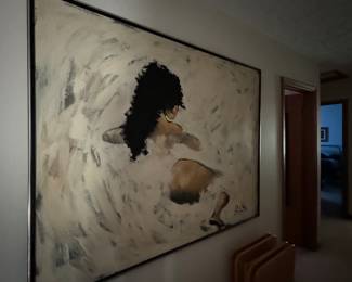 Extra Large Art Painting Of Black Female