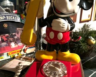 1980's Vintage Mickey Rotary Dial Phone