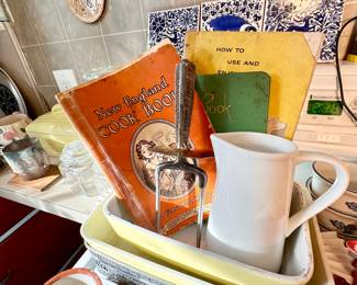 Vintage cookbooks & cookware.