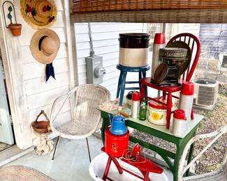Back porch filled with vintage cuties!