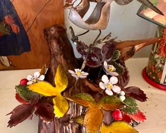 Large Brumm copper enamel sculpture.