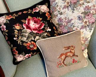 Needlepoint pillows.