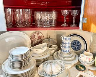 Traditional & MCM china sets.