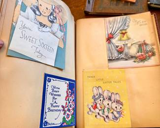 Greeting card scrapbook.