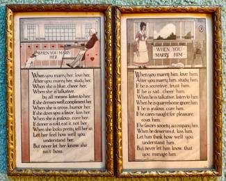 "When You Marry" framed artwork.