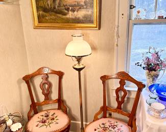 Pair of Victorian side chairs.