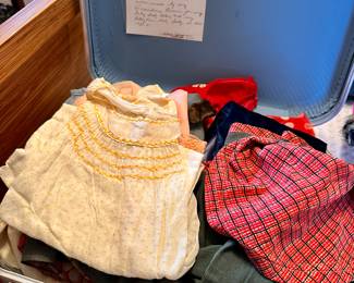 Vintage and antique doll clothes.