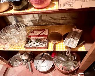 Punch set & vintage baking items.