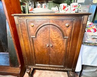 Cabinet in basement.