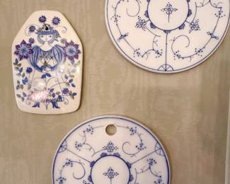 Blue & white ceramics throughout the home.