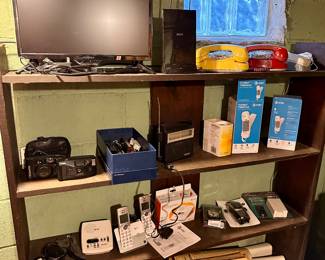 Basement electronic items.