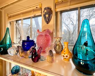 Murano glass birds.