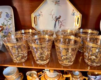 MCM set of Culver barware.