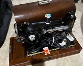 Westinghouse antique sewing machine with wood case