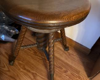 Antique piano stool 