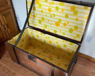 Vintage wooden trunk
