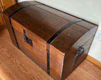 Vintage wooden trunk