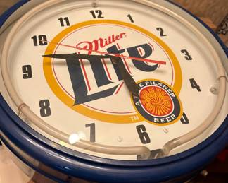 Miller Light wall clock