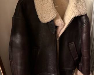 Bomber Jacket WWII Excelled Reproduction shearling sheepskin flight jacket 