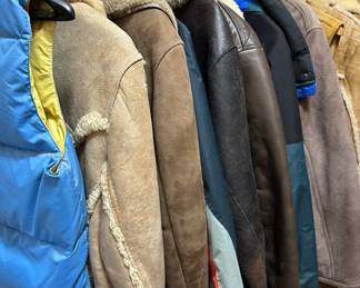 Mens and Womens vintage and newer clothing (mostly coats), hats and gloves and accessories 