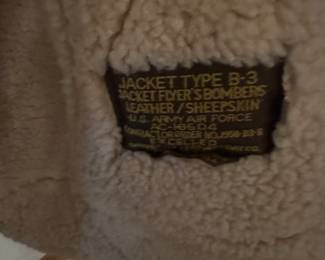 Bomber Jacket WWII Excelled Reproduction shearling sheepskin flight jacket 