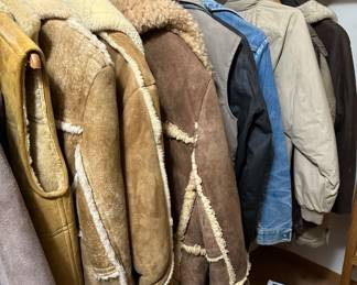 Mens and Womens vintage and newer clothing (mostly coats), hats and gloves and accessories 