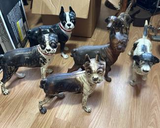 Antique Hubley Cast Iron Dogs