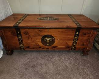 Vintage Russian cedar chest