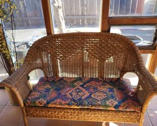 Wicker settee