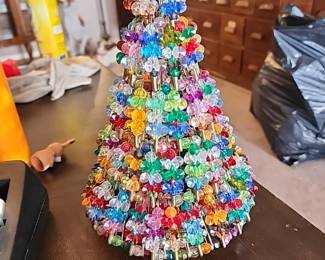 Vintage beaded Christmas tree