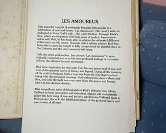 1970's Salvador Dali "Les Amoureux" set of 3 signed/numbered lithographs framed with COA.