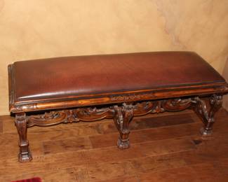 leather bench