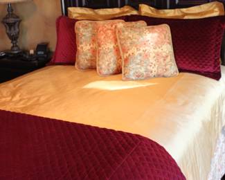 Master bed bedding is for sale - not the bed or nightstands