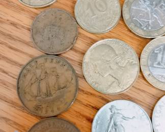 Assorted French & British Coins