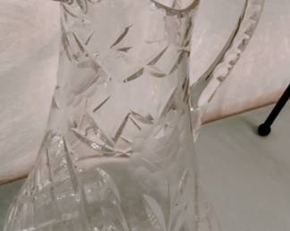 Vintage Cut Glass Pitcher
