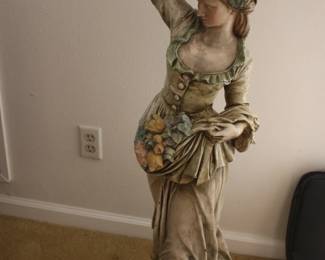 Girl with Flowers Statue