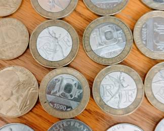 Assorted French & British Coins