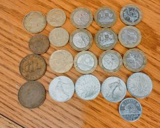 Assorted French & British Coins