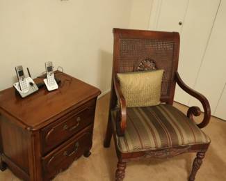 Solid Wood Cane-Back Chair