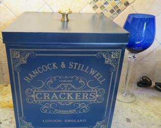 English cracker tin