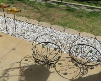 Root feeders, hanging planter baskets
