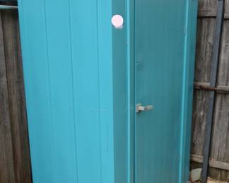 Metal outdoor storage shed - if you buy, you will need help and tools to move