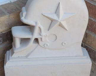 Cast stone Cowboys football helmet